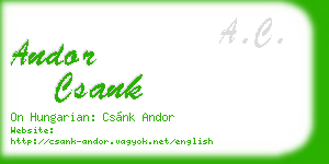 andor csank business card